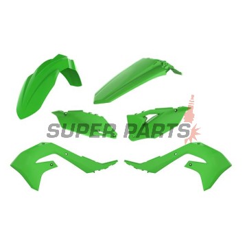 Пластмаси комплект -POLISPORT- зелени, KAWASAKI KX 250/450 2019-2022