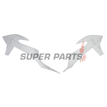 Предни странични пластмаси -POLISPORT- бели, KTM EXC, EXC-F, SX, SX-F, XC, XC-F 125-450 2019-2023
