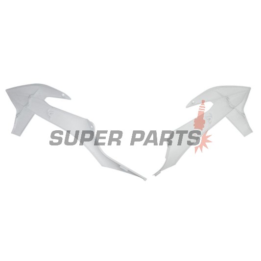 Предни странични пластмаси -POLISPORT- бели, KTM EXC, EXC-F, SX, SX-F, XC, XC-F 125-450 2019-2023