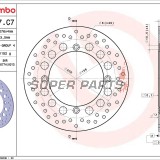 Спирачен диск -BREMBO- 68B407C7, Honda XRV (Africa Twin) 650-750 (1990-2002)