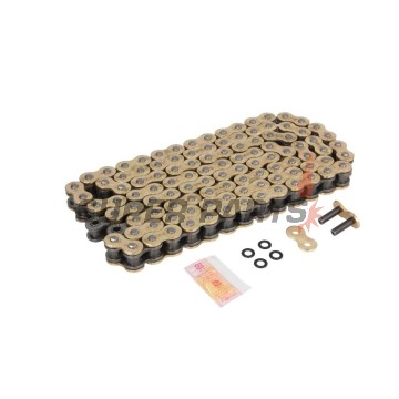 Верига -DID- 525VX3G&B-108, размер 525, 108 звена, усилена, злато/черна