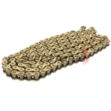 Верига -JT- JTC420HDRG&B130, размер 420, 130 звена, усилена, златна/черна