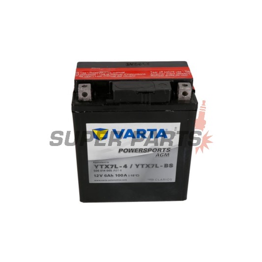 Акумулатор -VARTA- YTX7L-BS, 6Ah 12V