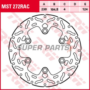Спирачен диск -TRW- MST272RAC, 230mm, KTM Duke 125 / 200 / 390 + RC 125 / 200 / 390 / 390 R (2012-2020)