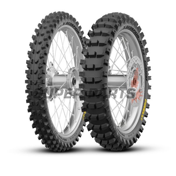 Задна офроуд гума -PIRELLI MOTOR- 110/90-19, SCORPION MX32, средно мека