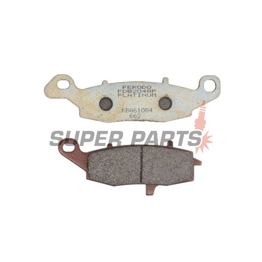Накладки -FERODO- FDB2048P, Kawasaki ER-6 / Versys / KLR / VN / Z / Zephyr / ZR-7 650-1600 1996-2007, Suzuki V-Strom / Bandit / GSX 750F / SV 650 / Intruder 600-1500 1998-2015