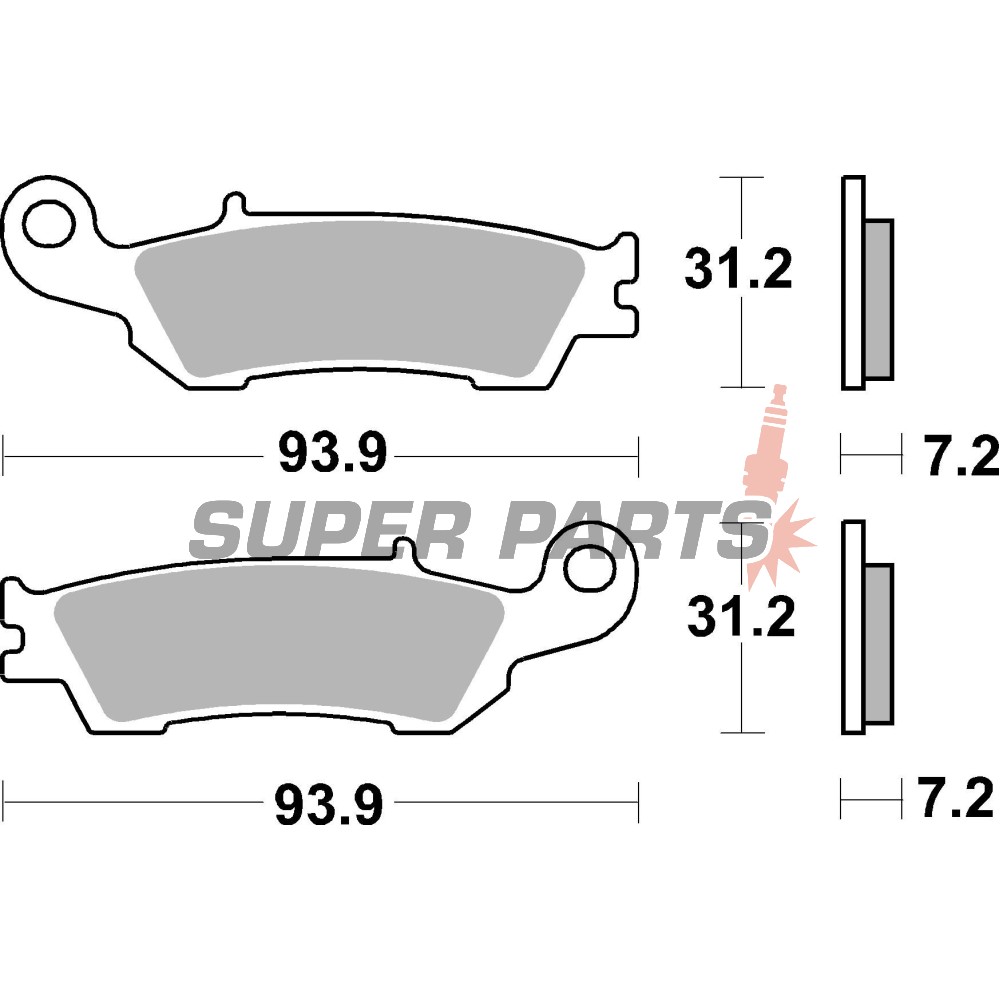Накладки -BREMBO- 07YA47SD, Yamaha YZ 250F (2007)
