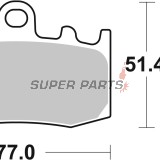 Накладки -BREMBO- 07BB2607, BMW K 75 / K 1200 LT GT RS R S / R 850 1100 1150 1200 RT RS R S (1991-2012)