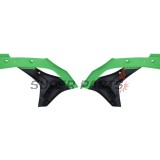Предни странични пластмаси -POLISPORT- черно/зелено, KAWASAKI KX 250 2017-2020