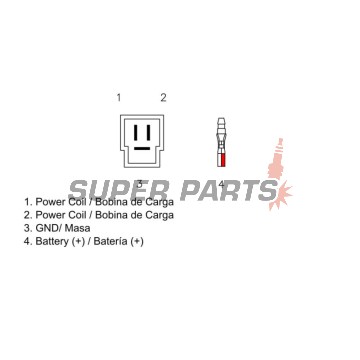 Реле за зареждане -DZE- реле-регулатор, 12V, 25A, KAWASAKI KZ 200-750