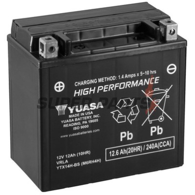 Акумулатор -YUASA- YTX14H-BS, 13Ah 12V