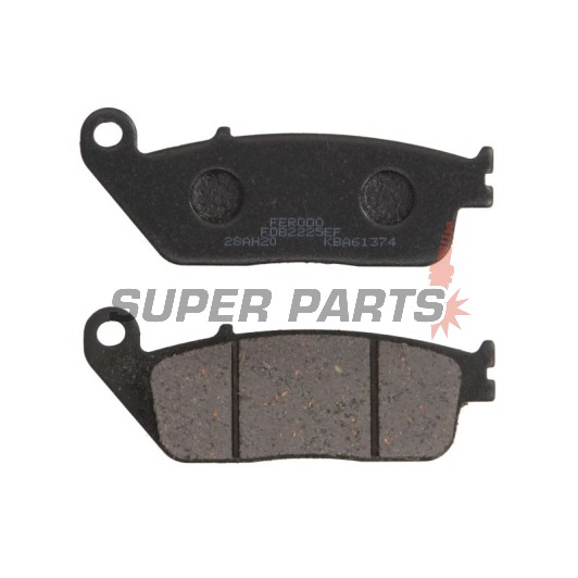 Накладки -FERODO- FDB2225EF, BMW C 600/650/Evolution, Cagiva Gran Canyon/Navigator, Honda CB/CBF/CBR/Hornet/Forza/Shadow, Kawasaki J/Z/KLE, Kymco Downtown/Xciting, Suzuki Burgman/Bandit, Triumph Bonneville/Tiger, Yamaha MT-01/WR - 1987-2022