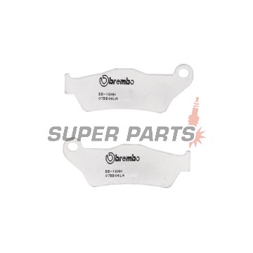 Накладки -BREMBO- 07BB04LA, Aprilia 125-1000cc MX/Pegaso/RST, Cagiva 750-1000cc Elefant, Ducati 620-1100cc Monster/Multistrada, Gas Gas 125-300cc EC/Enducross, Husaberg 350-650cc FE/FC, Husqvarna 125-610cc CR/TC/TE/WR, KTM 125-640cc SX/EXC/Duke, Yamaha 12