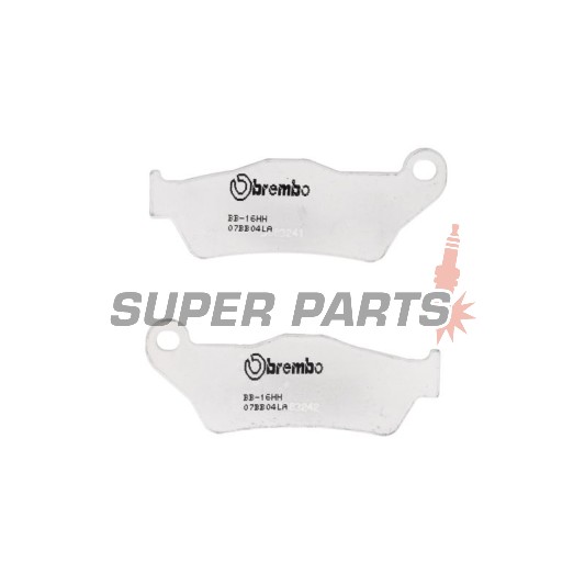 Накладки -BREMBO- 07BB04LA, Aprilia 125-1000cc MX/Pegaso/RST, Cagiva 750-1000cc Elefant, Ducati 620-1100cc Monster/Multistrada, Gas Gas 125-300cc EC/Enducross, Husaberg 350-650cc FE/FC, Husqvarna 125-610cc CR/TC/TE/WR, KTM 125-640cc SX/EXC/Duke, Yamaha 12
