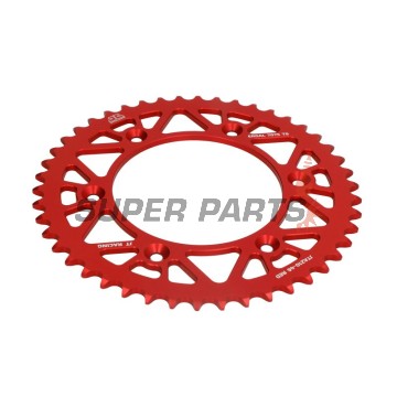 Заден пиньон -JT- JTA210,46RED, 46 зъба, червен, алуминиев, Betamotor RR 125 2018-2021, RR 250 2013-2021, RR 400 2013-2016, RR 450 2013-2014, Honda CR 125 1979-2007, CR 250 1984-2008, CR 500 1984-2001, CRF 150 2003-2018, CRF 230 2003-2017