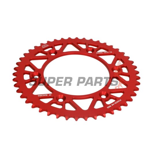Заден пиньон -JT- JTA210,46RED, 46 зъба, червен, алуминиев, Betamotor RR 125 2018-2021, RR 250 2013-2021, RR 400 2013-2016, RR 450 2013-2014, Honda CR 125 1979-2007, CR 250 1984-2008, CR 500 1984-2001, CRF 150 2003-2018, CRF 230 2003-2017