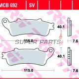 Накладки -TRW- MCB692SV, Honda ST1100 Pan European / Pan European ABS (1996-2001)