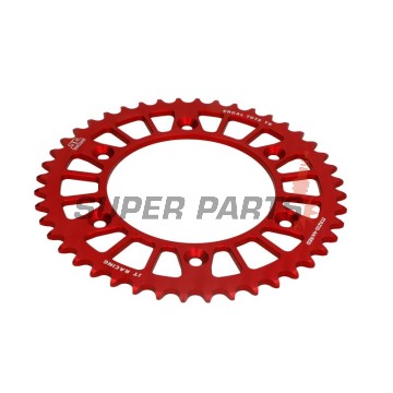 Заден пиньон -JT- JTA210,44RED, 44 зъба, червен, алуминиев, Betamotor RR 125 2018-2021, RR 250 2013-2021, RR 400 2013-2016, RR 450 2013-2014, Honda CR 125 1979-2007, CR 250 1984-2008, CR 500 1984-2001, CRF 150 2003-2018, CRF 230 2003-2017