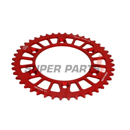 Заден пиньон -JT- JTA210,44RED, 44 зъба, червен, алуминиев, Betamotor RR 125 2018-2021, RR 250 2013-2021, RR 400 2013-2016, RR 450 2013-2014, Honda CR 125 1979-2007, CR 250 1984-2008, CR 500 1984-2001, CRF 150 2003-2018, CRF 230 2003-2017