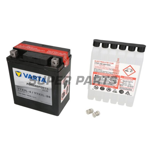 Акумулатор -VARTA- YTX7L-BS, 6Ah 12V