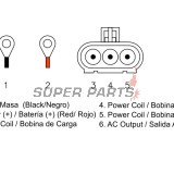 Реле за зареждане -DZE- реле-регулатор, 12V, 25A, POLARIS HAWKEYE 300/400 2006-2011