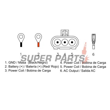Реле за зареждане -DZE- реле-регулатор, 12V, 25A, POLARIS HAWKEYE 300/400 2006-2011