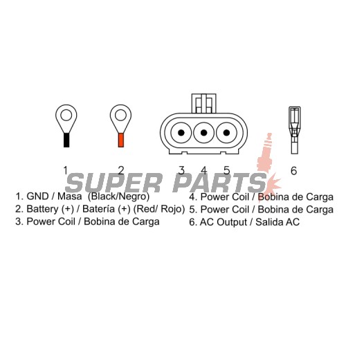 Реле за зареждане -DZE- реле-регулатор, 12V, 25A, POLARIS HAWKEYE 300/400 2006-2011