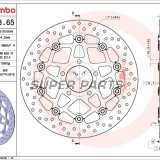 Спирачен диск -BREMBO- 78B40865, Kawasaki KLV 1000, Suzuki V-Strom / Bandit / SV 1000 (2002-2012)