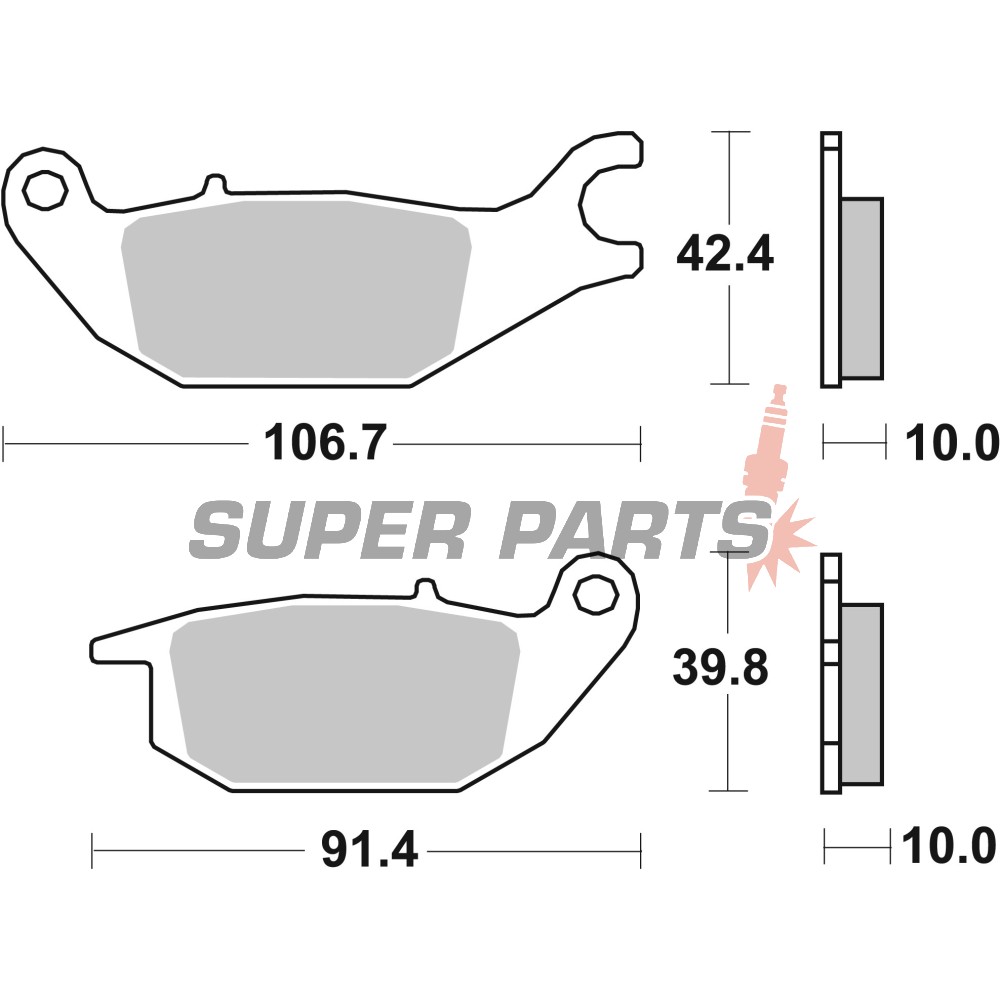 Накладки -BREMBO- 07HO4905, Honda CBR125R & XL125 Varadero 125cc