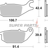 Накладки -BREMBO- 07HO4905, Honda CBR125R & XL125 Varadero 125cc