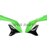 Предни странични пластмаси -POLISPORT- черно/зелено, KAWASAKI KX 450 2016-2018