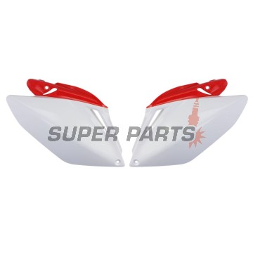 Задни странични пластмаси -POLISPORT- червено/бяло, HONDA CRF 250 2006-2008