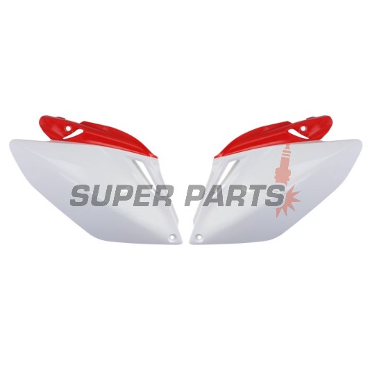 Задни странични пластмаси -POLISPORT- червено/бяло, HONDA CRF 250 2006-2008
