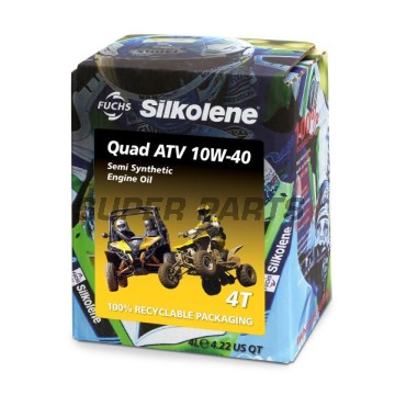 Двигателно масло -SILKOLENE- QUAD ATV 4 10W40 4L CUBE, 10W40, полу-синтетика, 4L CUBE