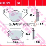 Накладки -TRW- MCB523, Aprilia RX 125, Tuareg 350/600, Husaberg FE600, MC350, Husqvarna TE350/510, WR240/250, CR125/250, Kawasaki GPZ305/500, KLR250/600/650, KLE250/500, KMX125/200, ZX-7R 750, KTM Duke 400, MX125/250/500/600, Suzuki GN125, TU125