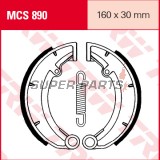 Накладки (челюст) -TRW- MCS890, 160x30mm, MZ/MUZ ETZ 250/251/301 Fun, Saxon 125/150/500 Country, Silver/Red Star 500, TS 125 (1973-2000)