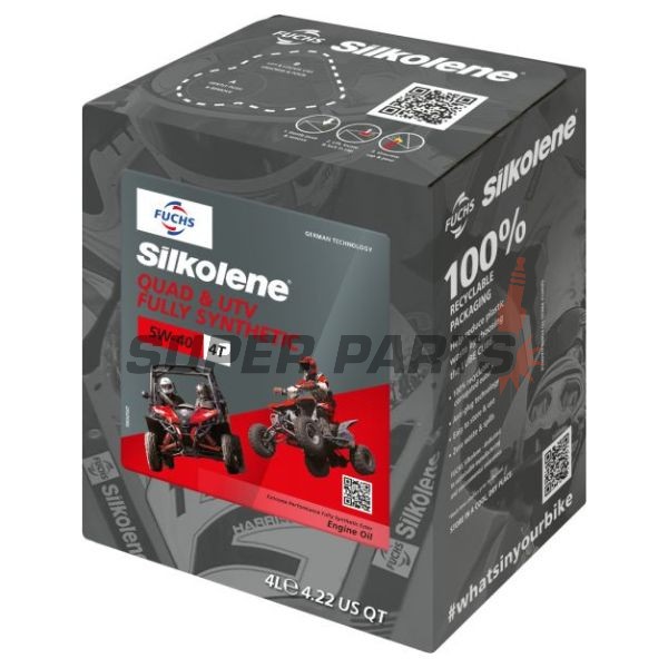 Двигателно масло -SILKOLENE- QUAD ATV, 5W40, пълна синтетика, 4L CUBE