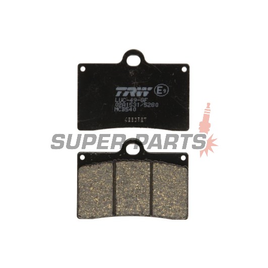 Накладки -TRW- MCB540, Aprilia RS/RS4, Beta Euro/Jonathan, Cagiva Canyon/Mito/Raptor, Ducati Monster/SS/916, Gas Gas FSE/FSR, KTM Duke/LC4/SMR, Moto Guzzi California/Daytona, MZ Skorpion, Sachs Roadster/XTC, Yamaha SZR - 125-1100cc, 1988-2016