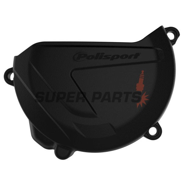 Предпазител за капак на съединителя -POLISPORT- черен, YAMAHA YZ 250 2004-2023