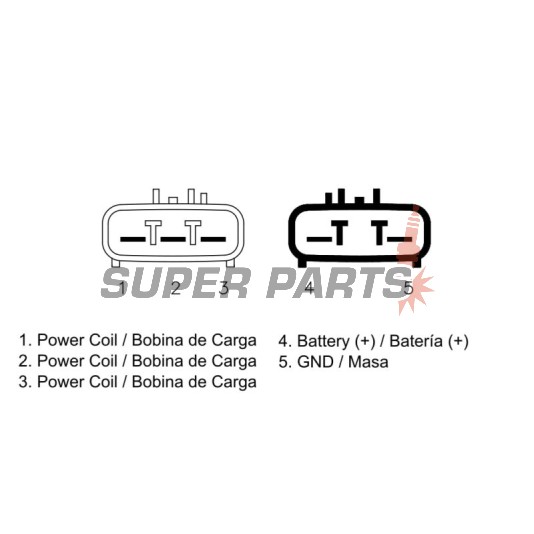 Реле за зареждане -DZE- реле-регулатор, 12V, 35A, HONDA MUV, TRX 420/700 2007-2014