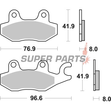 Накладки -BREMBO- 07071, Kymco People 250S (2006-2008), Suzuki Burgman 400 (1999-2000), Burgman 125, 200 (2014-2019)