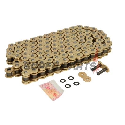 Верига -DID- 525ZVMX2G&G-100, размер 525, 100 звена, двойно усилена, златиста