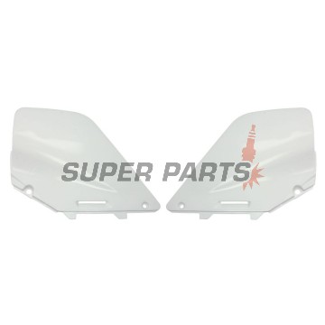 Задни странични пластмаси -POLISPORT- бели, SUZUKI RM 125/250 1996-2000