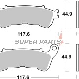 Накладки -BREMBO- 07HO57LA, Harley Davidson XL 883/1200 (Iron, Forty Eight) 2014-2015; Honda CB/CBF/CBR/CTX/NC/NSA/NT/VFR/VT/XL 250-1300 Hornet, Deauville, Translap, Varadero, Integra 2004-2015; Suzuki UH/VLR/VZR 125-1800 Burgman, Intruder 2007-2015