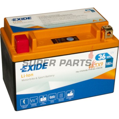 Акумулатор -EXIDE- ELTX9, 36Wh (3Ah), 12V, Lithium-ion