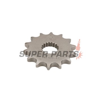 Преден пиньон -JT- JTF426,14, 14 зъба, Hyosung Cruise 125 1997, Suzuki DR 100 1983-1990, DR 125 1982-1985, GN 125 1982-1983, 1991-2001, GS 125 1983-2000, RM 100 1976-1977, SP 100 1983