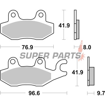 Накладки -BREMBO- 07YA20SP, Aeon Overland 125-180, Arctic Cat DVX 90, Benelli Caffenero 250, Cagiva Canyon/Elefant 500-1000, CAN-AM Commander/Maverick 800-1000, Honda CBF/NSR/XL 50-250, Kawasaki Ninja/Brute/KLR 125-750, Yamaha XTZ/YBR/YFM 50-750, Triumph