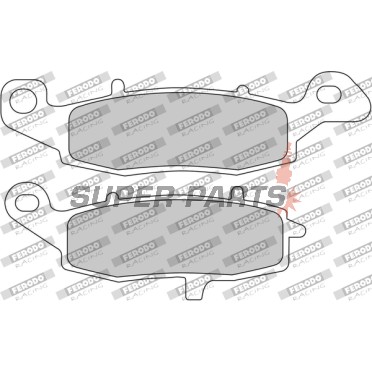 Накладки -FERODO- FDB2048EF, Kawasaki ER-6 / Versys / KLR / VN / Z / Zephyr / ZR-7 650-1600 1996-2007, Suzuki V-Strom / Bandit / GSX 750F / SV 650 / Intruder 600-1500 1998-2015
