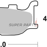 Накладки -BREMBO- 07YA3408, Yamaha FZ6 / MT-03 / SR125 / XJ600 Diversion / XJ6 / XV Virago / XVS Drag Star / YP Majesty 1995-2012