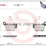 Накладки -BREMBO- 07BB27TT, BMW G450X 2008 / Husqvarna CR125, SM450R-RR, SM510R, TC250-510, TE250-510, WR125 2005-2011 / KTM EXC, EXC-F, MX, SMR, SX, SX-F 125-560 2000-2011 / SWM MC250S, RS125R-340S, SM125R 2016